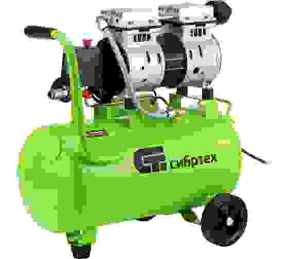 Компрессор Сибртех МБ 1100/24 малошумный 1,1 кВт, 24 л, 170 л/мин безмаслянный