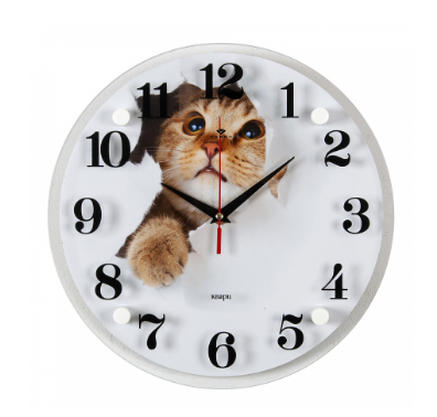 Часы настенные &quot;Кот в бумаге&quot;