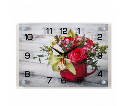 Часы настенные &quot;Букет в чашке&quot;