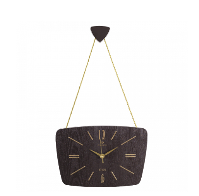 Часы настенные корпус коричневый+золото "Ретро" Рубин