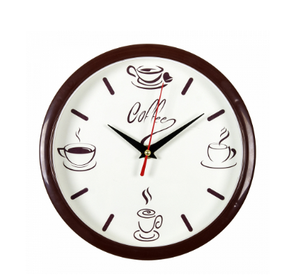 Часы настенные круг d=22см, корпус коричневый &quot;Coffee&quot; &quot;Рубин&quot;
