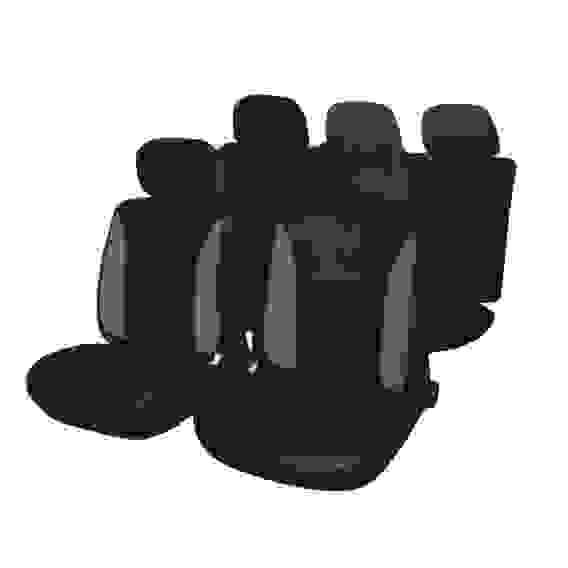 Авточехлы 9 пр., полиэстер, Гамма, 3 молн. в спинке, 3 молн. в сидении, черный/серый NG