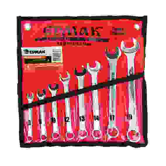 Акция! Набор ключей рожково-накидных, 8 предм. 8-19мм, усиленные, в сумке ЕРМАК