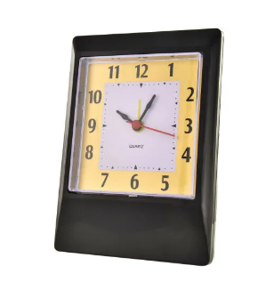 Будильник кварц, корпус черный "Классика" "Рубин"