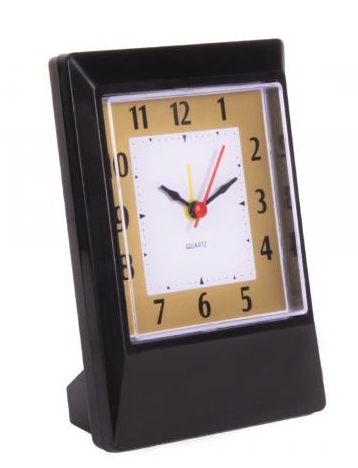 Будильник кварц, корпус черный "Классика" "Рубин"