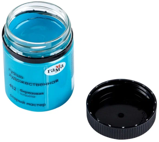 Гуашь художественная Гамма &quot;Старый Мастер&quot;, бирюзовая, 40мл