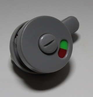 Завертка пластиковая серая с индикатором занятости