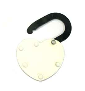 Замок навесной ЗВ-А Сердечко (белый) запирается только один раз