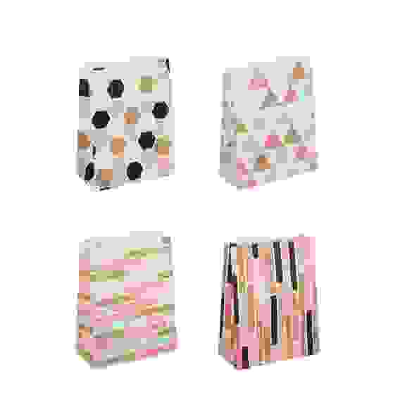 Пакет подарочный, бумажный, 25,5x33x12,5 см, 4 дизайна, абстракция LADECOR