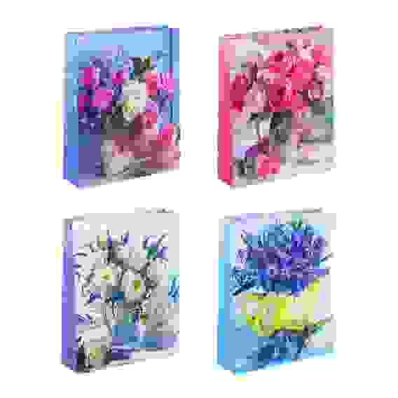 Пакет подарочный бумажный, 32x40x10 см, 4 дизайна, Букеты, арт 2 LADECOR