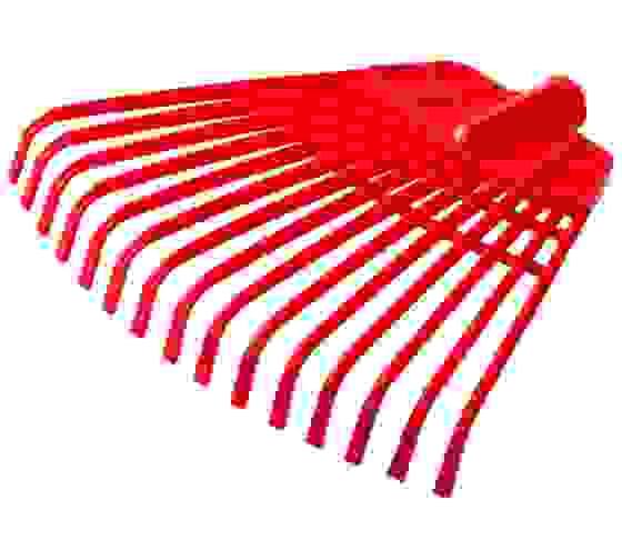 Веерные грабли GRINDA,15 плоских зубцов размеры 350 х 40 х 310 мм, без черенка, первичный полиэт