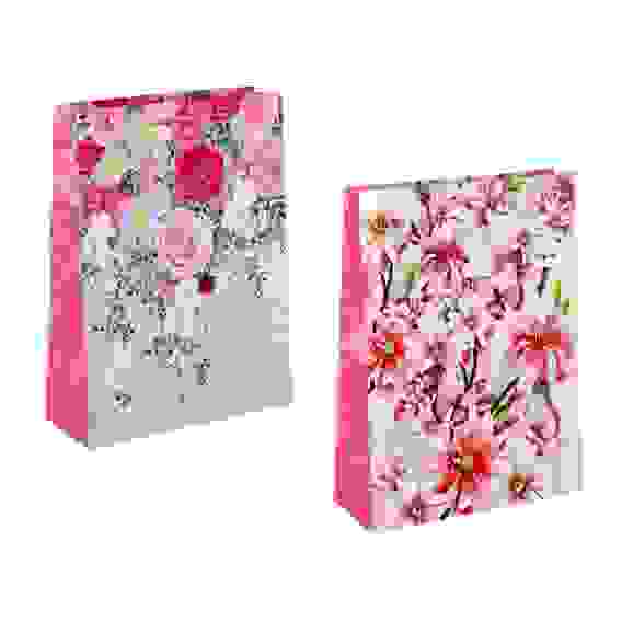 Пакет подарочный, бумажный, 31x42x12 см, 2 дизайна, цветы LADECOR