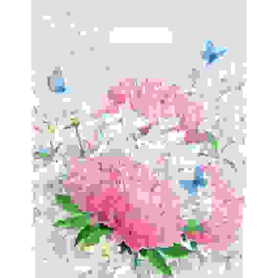 Пакет "Нежная хризантема", полиэтиленовый с вырубной ручкой, 40 х 31 см, 30 мкм 7669473