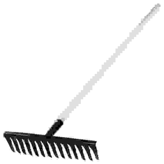 Грабли стальные, 350х1300 мм, 14 витых зубьев, деревянный черенок, Россия// Сибртех