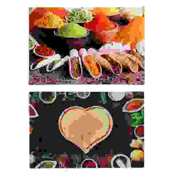 Доска разделочная стеклянная, 20х30х0,4см, 2 дизайна Специи VETTA