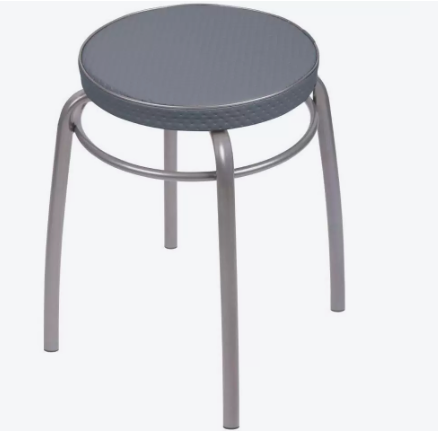 Табурет Элит1 темно-серый 4опоры круглое сидение Ника