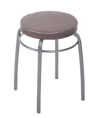 Табурет Элит1 коричневый 4опоры круглое сидение Ника