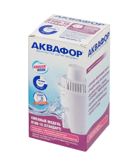 Модуль сменный/кассета фильтр. Аквафор В15, 1шт/уп (д/водопр.воды), ресурс 170л, арт.517332