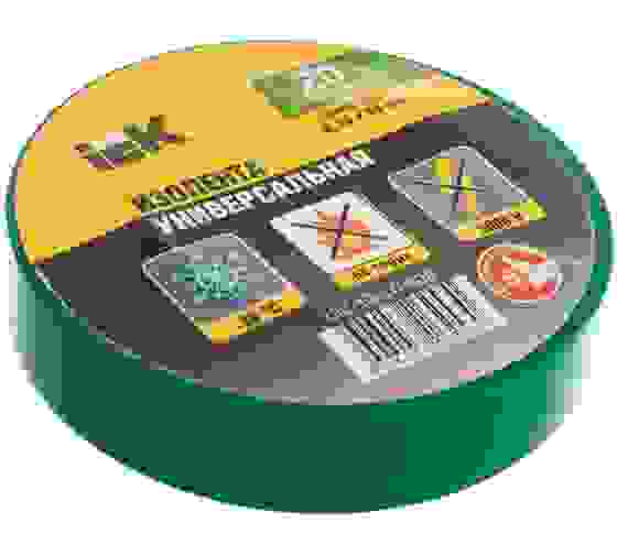 Изолента ПВХ 15х20м зеленая IEK