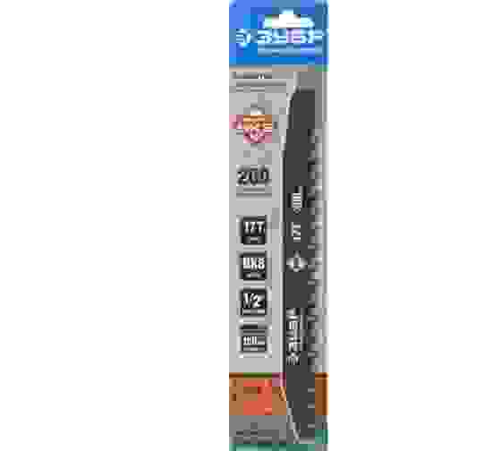 Полотно для саб эл.ножов по легкому бетону 250/200.17Т с тв. зубьями Зубр Профессионал