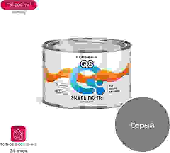 Эмаль FORMULA Q8 ПФ-115 0,4кг серая