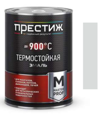Эмаль термостойкая ПРЕСТИЖ 0,4кг серебристая до 400гр.