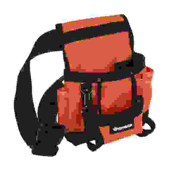 Сумка-пояс одинарная, держатель для молотка, 6 карманов, 29x24см ЕРМАК