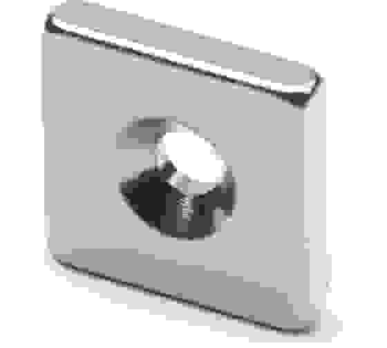 Неодимовый магнит - прямоугольник 15х15х3 мм с зенковкой 3.5/7 мм, 2шт, FORCEBERG