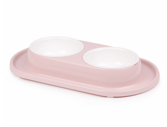 Миска ALTA для животных &quot;Лекси&quot; 0,3л двойная (на подставке) (уп.9)