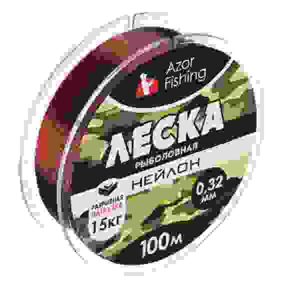 Леска камуфляж, нейлон, 100м, 0,32мм, 15,0кг AZOR FISHING