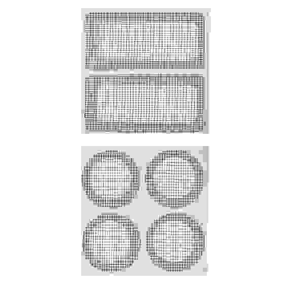 Заплатка для ремонта москитной сетки, 4х8,3см х 4шт / d4см х 8шт, стекловолокно VETTA