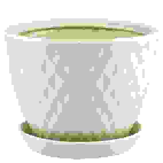 Горшок Грани 21см бежевый Сады Аурики