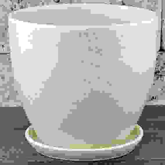 Горшок Овал выс. Питон 22см с под. бежевый Сады Аурики