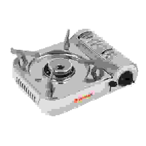 Плитка газовая из нерж.стали, малая, с переходником, 25х20,5х10см, 1,8кВт ЕРМАК