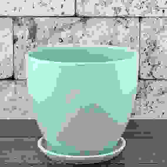 Горшок овал выс. Шартрез 12см с под. Сады Аурики