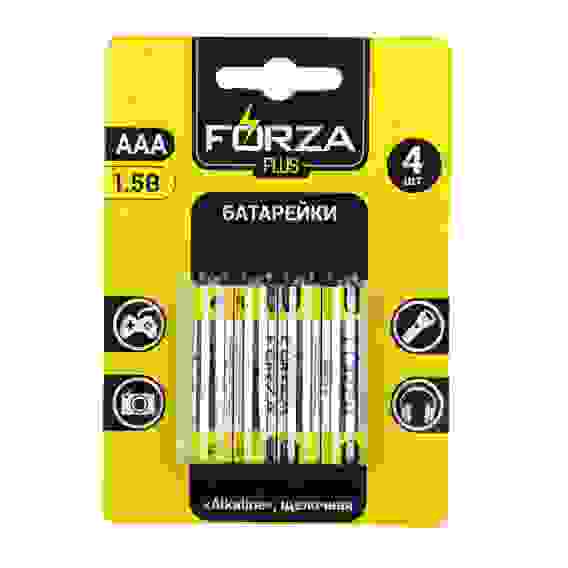 Батарейки 4шт, тип AAA, &quot;Alkaline&quot; щелочная, BL (цена за упак.) FORZA