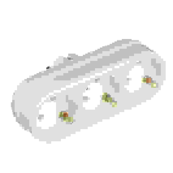 Разветвитель 3 гнезда, евро, с заземлением, 16А, 250В, белый TOKER