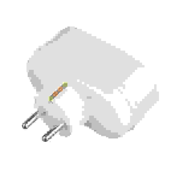 Разветвитель 2 гнезда, евро, с заземлением, 16А, 250В, белый TOKER