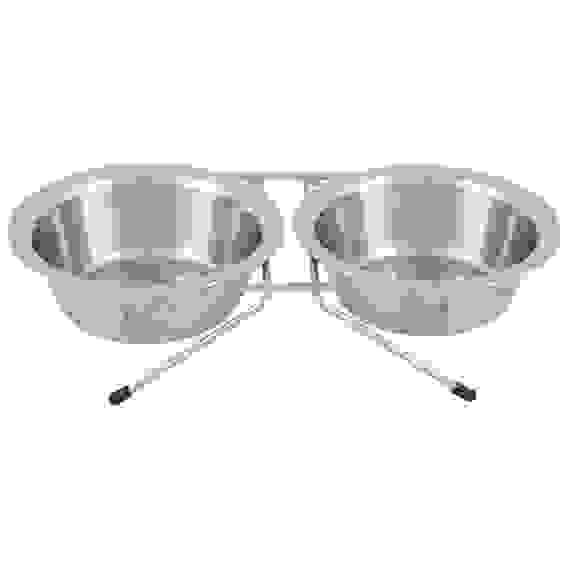 Подставка с двумя мисками для животных, нержавеющая сталь, 180 мл