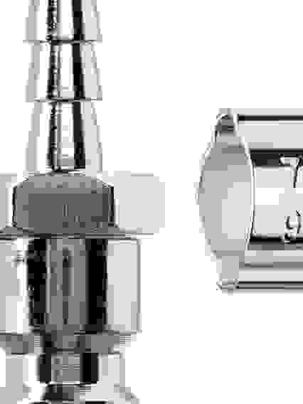Переходник быстросъемный (мама), штуцер елка под шланг 8 мм - рапид муфта, с хомутом KRAFTOOL (0659