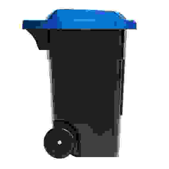 Бак для мусора 65л (на колесах)(черно-синий) (уп.1)