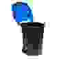 Бак для мусора 65л (на колесах)(черно-синий) (уп.1)