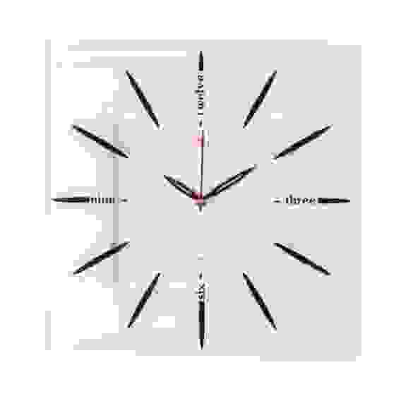 Часы настенные квадрат 35х35см, корпус белый &quot;Абстракция&quot; &quot;Рубин&quot;