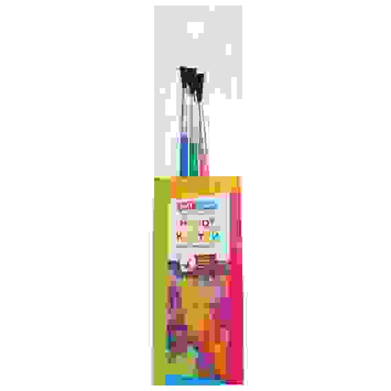 Набор кистей ArtSpace 3шт., синтетика, круглые, № 1, 2, 3, пакет, европодвес