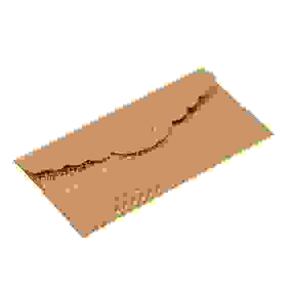 Конверт для денег золотой, пластик, 9x18 см Рыжий