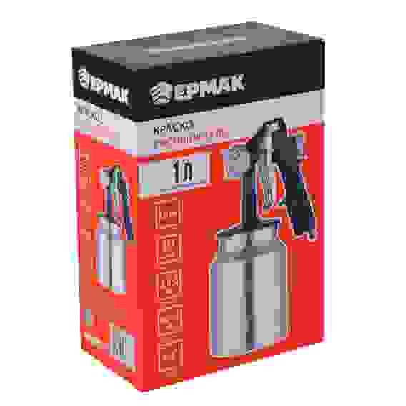 Краскораспылитель, 1 л, сопло 2,5 мм, 3,5-5 бар, 227 л/мин ЕРМАК