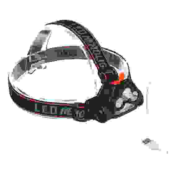 Фонарь налобный, XPE+LED, 6 режимов, 600мАч ЕРМАК