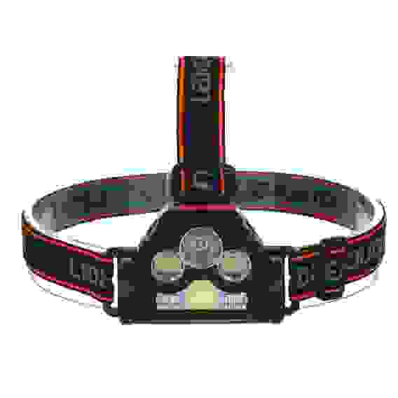 Фонарь налобный, XPE+LED, 6 режимов, 600мАч ЕРМАК