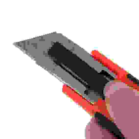 Нож выдвижной с пружиной, PS+TPR, 61x19x0.6мм, арт.1 ЕРМАК