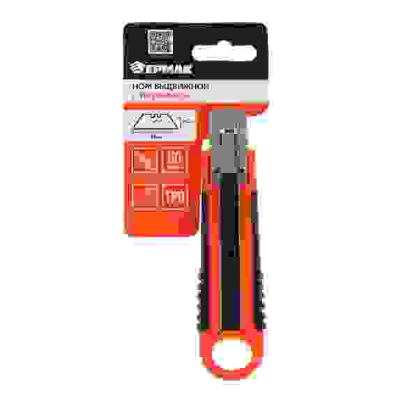 Нож выдвижной с пружиной, PS+TPR, 61x19x0.6мм, арт.1 ЕРМАК